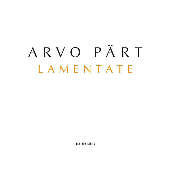 ARVO PART - Lamentate CD