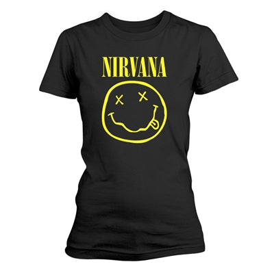 NIRVANA - SMILEY LOGO GIRLIE T-Shirt