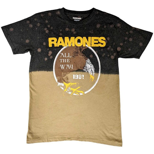 RAMONES - ALL THE WAY Dip-Dye T-Shirt