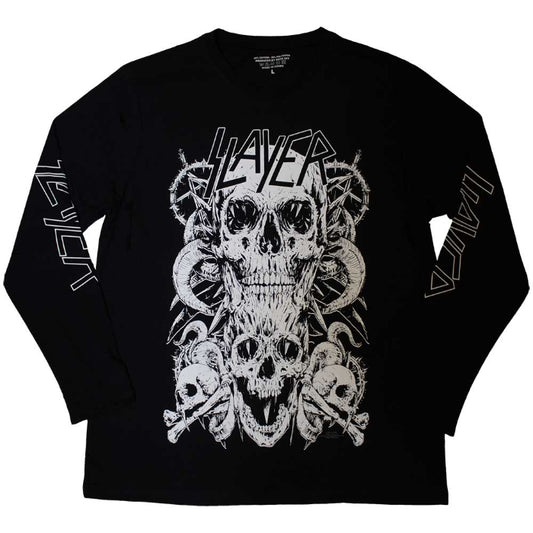 LONG SLEEVE SHIRT - Slayer "White Skulls"