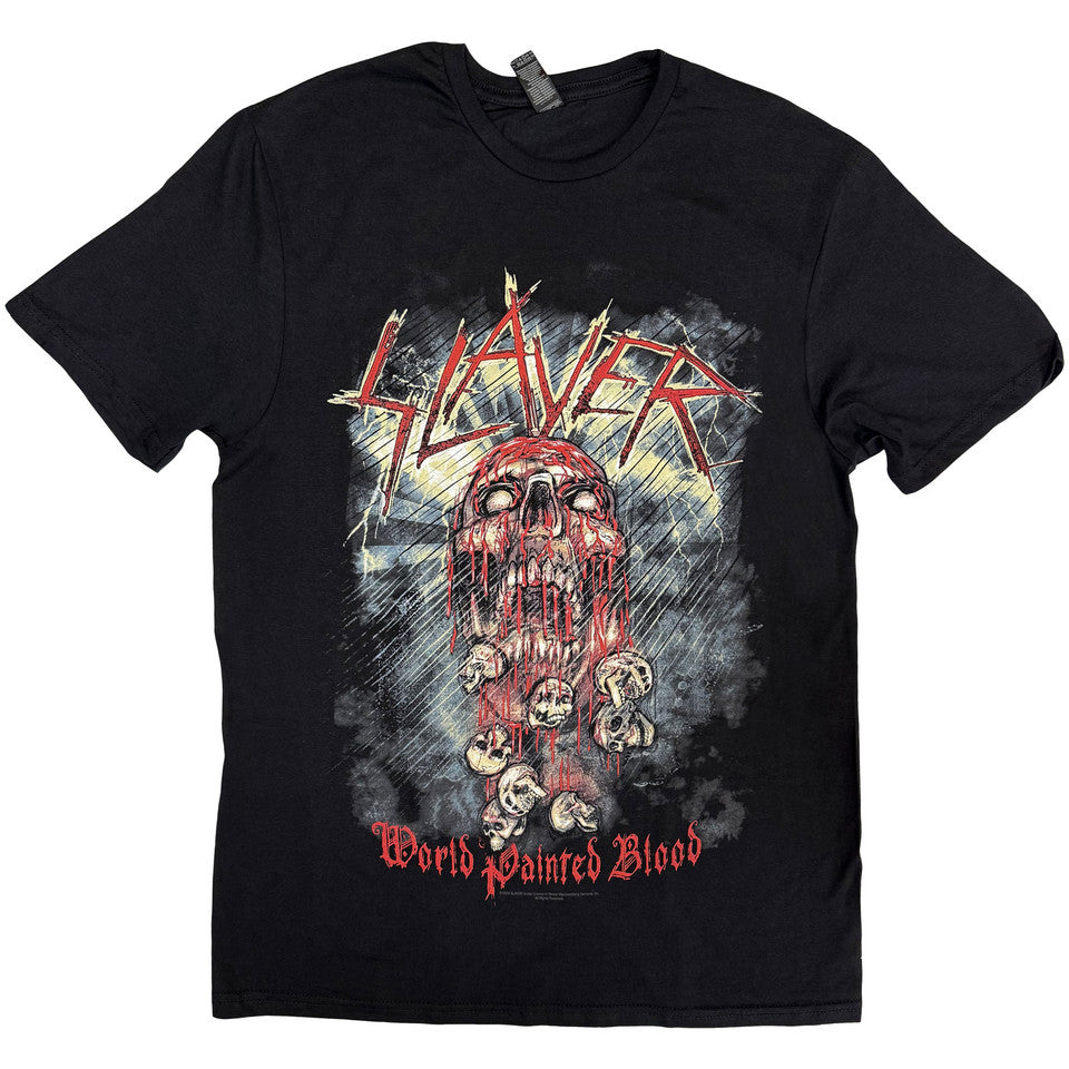 T-SHIRT - Slayer World Painted Blood Skull