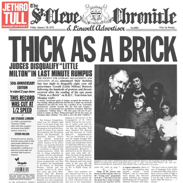JETHRO TULL - Thick As A Brick LP