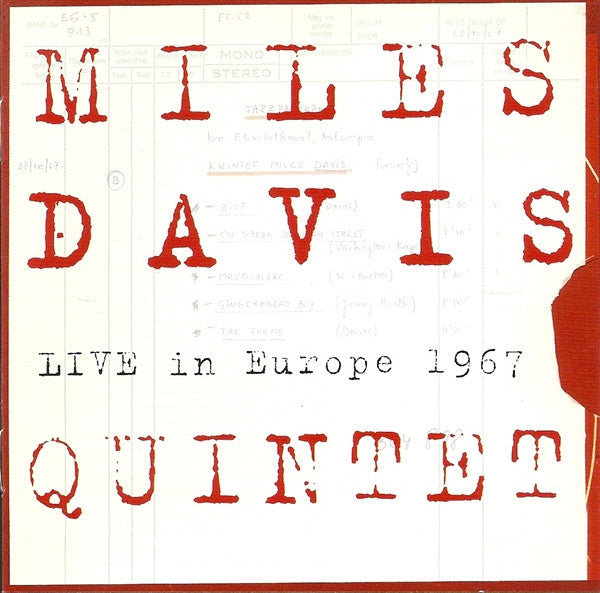 MILES DAVIS QUINTET - Live In Europe 1967 (Best Of Bootleg Vol. 1) CD