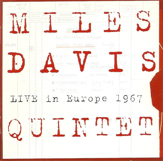 MILES DAVIS QUINTET - Live In Europe 1967 (Best Of Bootleg Vol. 1) CD